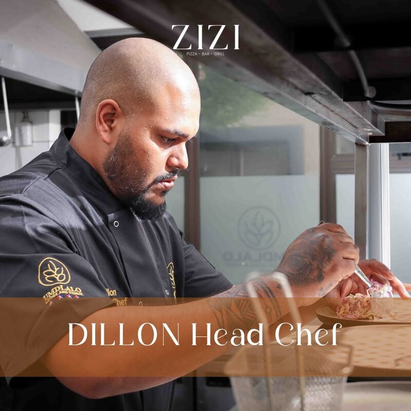 A wood-fired sourdough pizza at Zizi's Restaurant, Umdlalo Lodge