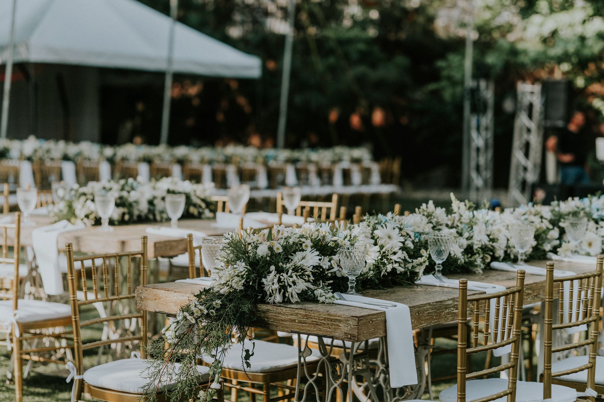 A wedding reception in the garden, KZN South Coast